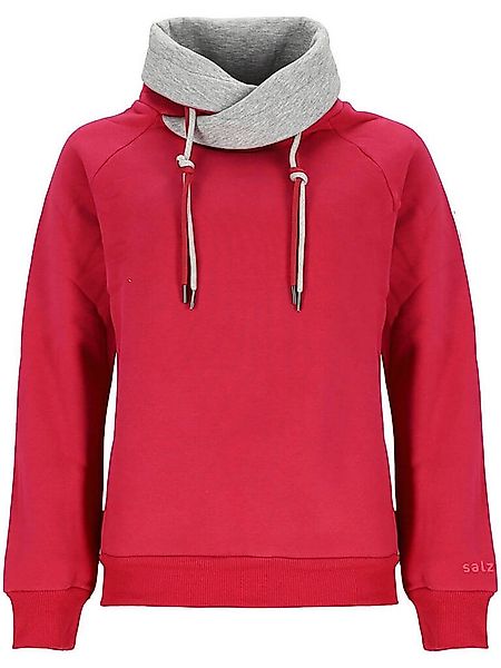 salzhaut Kapuzenpullover Damen Hoodie Weps mit Turleneck-Kapuze - Unifarben günstig online kaufen