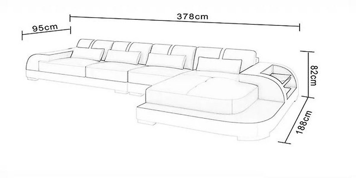 Xlmoebel Ecksofa Modernes Ecksofa mit Polsterung und Couchtisch, Eckgarnitu günstig online kaufen