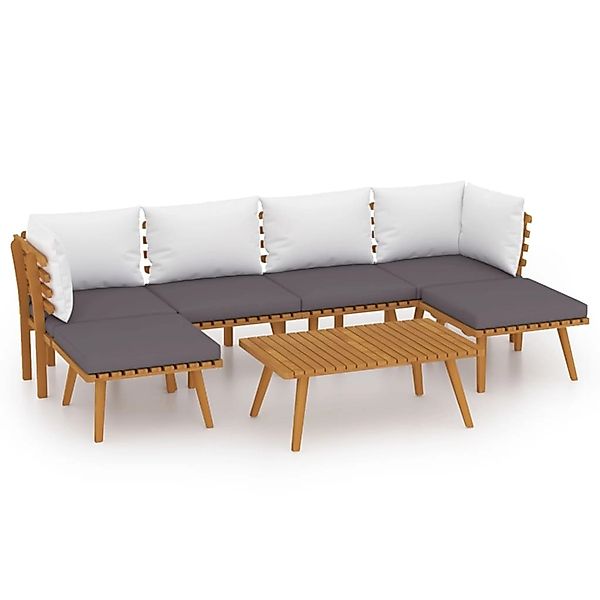 vidaXL Gartenlounge-Set 7-tlg. Garten-Lounge-Set mit Kissen günstig online kaufen