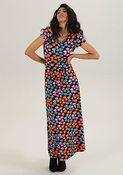 Aniston SELECTED Maxikleid mit figurbetonenden Raffungen günstig online kaufen
