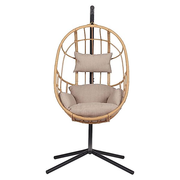 ebuy24 Jerry Hängesessel mit Kissen Schwarz Natur günstig online kaufen