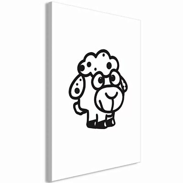 artgeist Wandbild Little Lamb (1 Part) Vertical schwarz/weiß Gr. 40 x 60 günstig online kaufen
