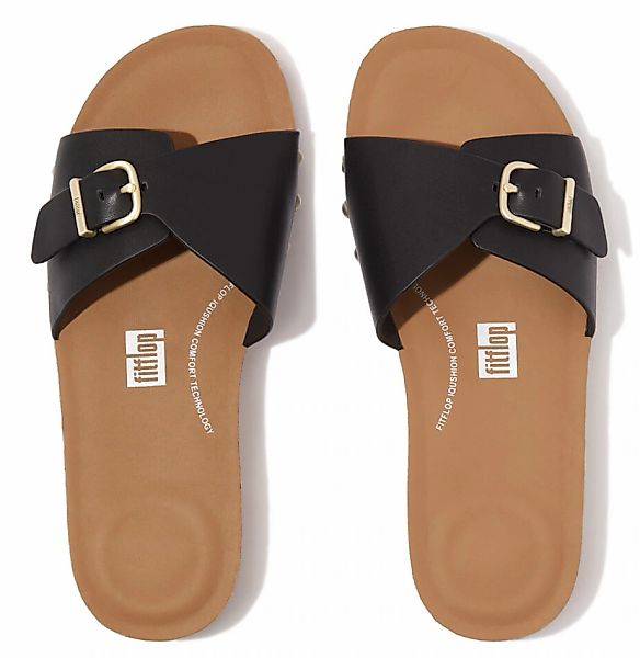 Fitflop Pantolette "IQUSHION ADJUSTABLE BUCKLE LEATHER SLIDES", Sommerschuh günstig online kaufen