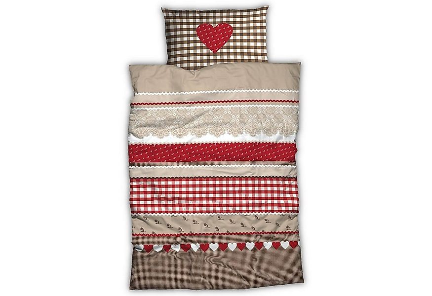 CASATEX Bettwäsche Landhaus, Renforcé, 2 teilig, Alm, Hütte, Girlande, Roma günstig online kaufen