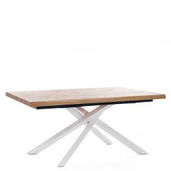 Buffettisch Eiche furniert Mikado Fußgestell in Weiß günstig online kaufen