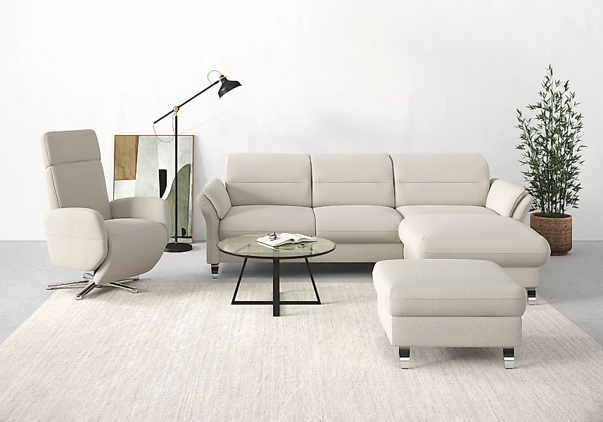 sit&more Ecksofa "Grenoble L-Form mit Federkern", wahlweise mit Bettfunktio günstig online kaufen