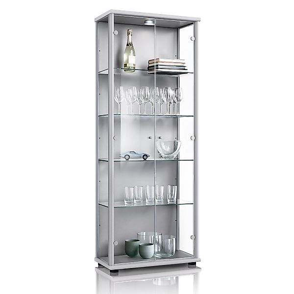 K-Möbel Glasvitrine C1019 (Glasvitrine (176x67x33 cm) günstig online kaufen