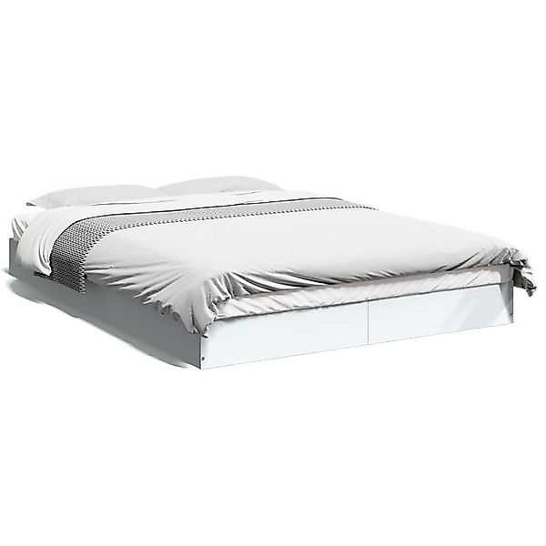 vidaXL Bettgestell, Bettrahmen Braun Eichen-Optik 120x190 cm Holzwerkstoff günstig online kaufen