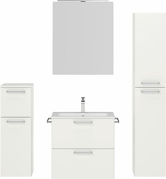 nobilia Badmöbel-Set "Tolvina" vormontiert, mit Soft-Close, 4 Stk. tlg. günstig online kaufen