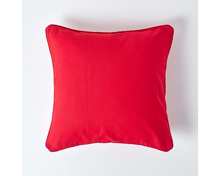 Homescapes Kissenhülle Roter Kissenbezug aus Baumwolle, 30 x 30 cm günstig online kaufen