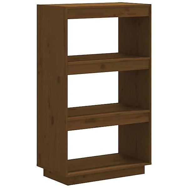 vidaXL Bücherregal/Raumteiler Honigbraun 60x35x103 Massivholz Kiefer 810867 günstig online kaufen