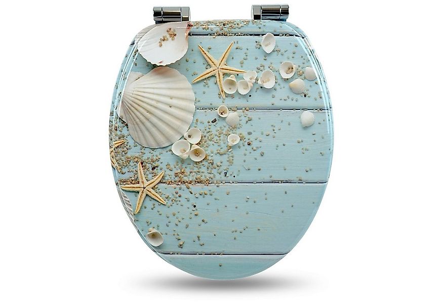 Sanfino WC-Sitz "Caribbean Blue“ Premium Toilettendeckel mit Absenkautomati günstig online kaufen