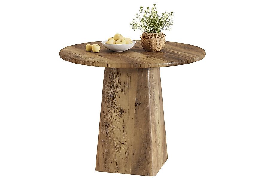 Tribesigns Esstisch 80cm runder Esstisch für 2–4 Personen, rustikales Klein günstig online kaufen