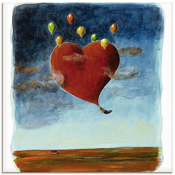 Artland Glasbild "Fliegendes Herz", Herzen, (1 St.), in verschiedenen Größe günstig online kaufen