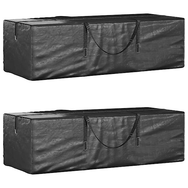 vidaXL Aufbewahrungstasche für Gartenkissen 2 Stk Schwarz 135x40x55cm 31553 günstig online kaufen
