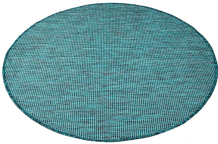Carpet City Outdoorteppich "PALM2778" rund 5 mm Höhe Wetterfest & UV-bestän günstig online kaufen