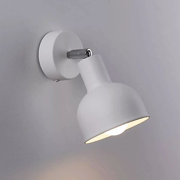 Wandleuchte Elba, weiß, Metall, Ø 19 cm, E27 günstig online kaufen