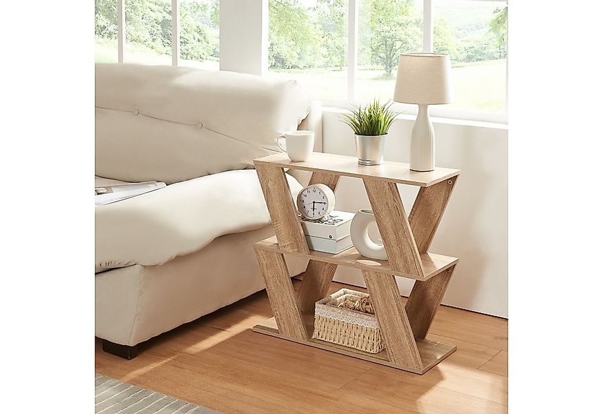 en.casa Beistelltisch, »Nome« 60x22x57cm Eicheoptik günstig online kaufen