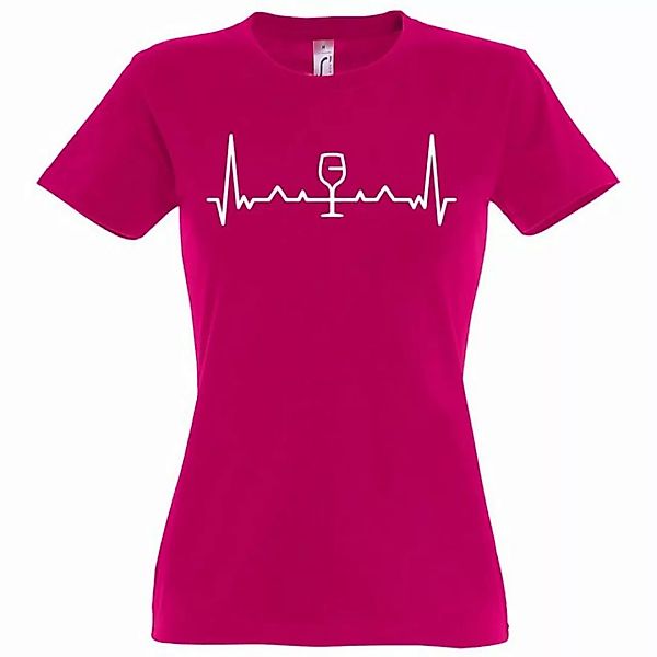 Youth Designz T-Shirt Heartbeat Wein Damen Shirt mit trendigem Frontprint günstig online kaufen