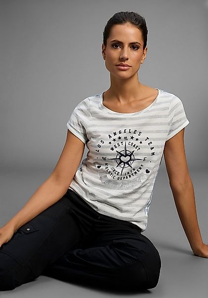 KangaROOS Print-Shirt Kurzarm, figurbetonter Schnitt, mit Metallic-Print günstig online kaufen