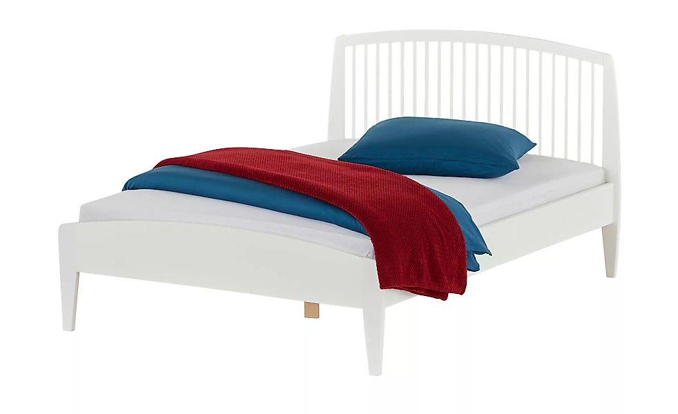 Massivholz-Bettgestell  Lucia - weiß - 149,5 cm - 109 cm - Betten > Bettges günstig online kaufen