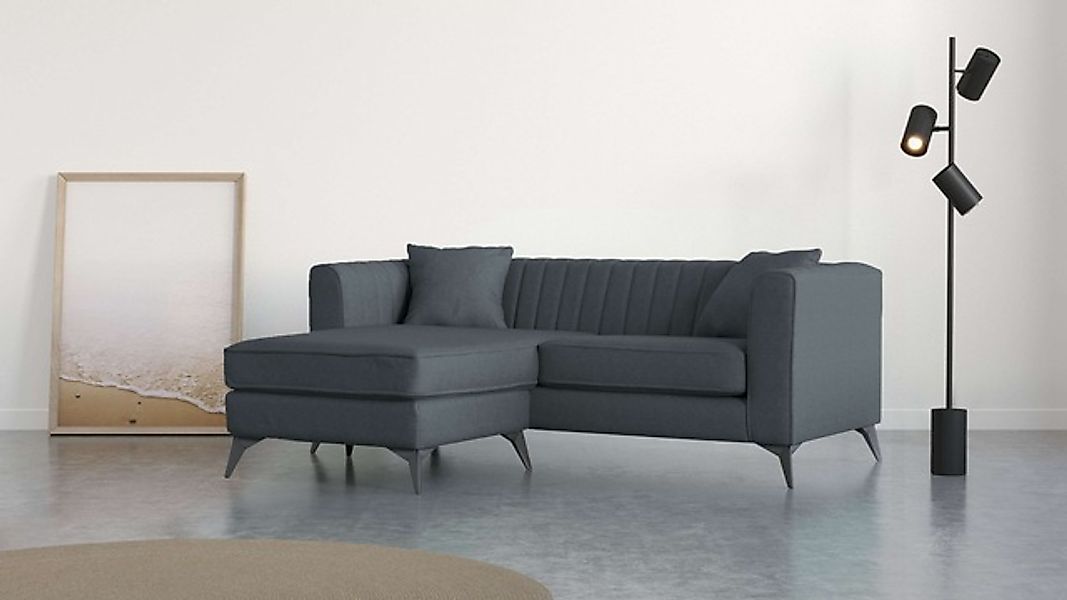 Places of Style Ecksofa »MATTHEW L-Form ideal für kleine Räume, Maße B/T/H: günstig online kaufen