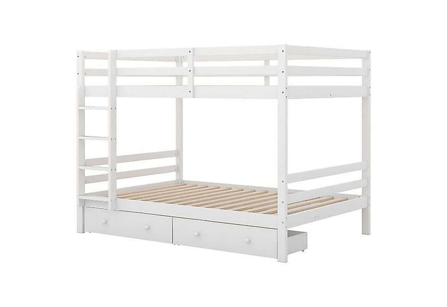 Odikalo Kinderbett Etagenbett Schubladen Stauraum Hohe Geländer Lattenrost günstig online kaufen