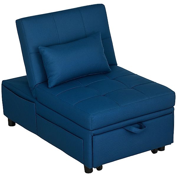 HOMCOM Sessel 3-in-1, mit Bettfunktion, Seitentasche, günstig online kaufen