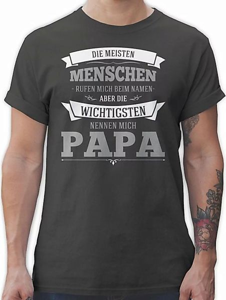 Shirtracer T-Shirt Die Wichtigsten nennen mich Papa grau Vatertag Geschenk günstig online kaufen