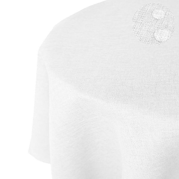 Tischdecke Leinenoptik RUND Tischdecke uni Gartentischdecke, günstig online kaufen