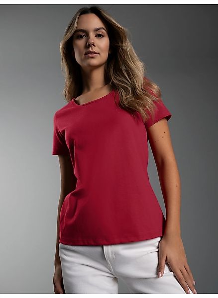 Trigema T-Shirt "TRIGEMA Damen T Shirt aus Biobaumwolle" 1 günstig online kaufen