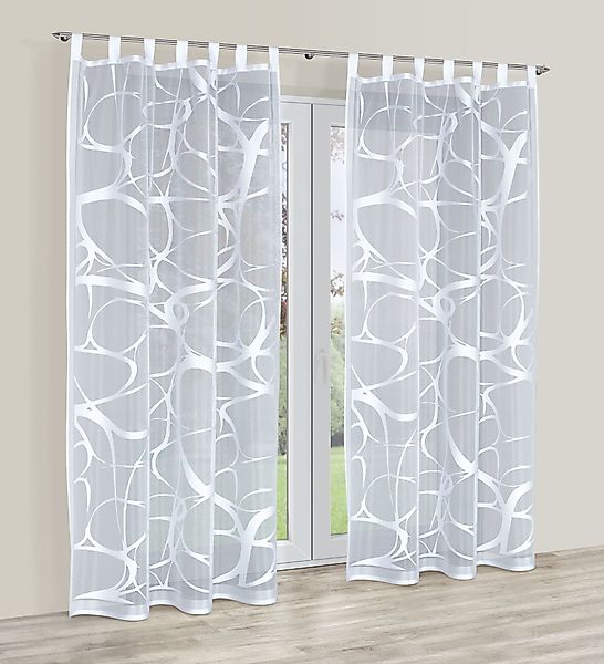 HAFT Gardine mit Schlaufen 24520 Jacquard-Stoff, günstig online kaufen