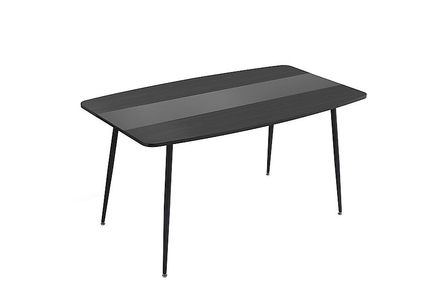Mondeer Esstisch Esszimmertisch, Glastischplatte Verstellbare Metallbeine, günstig online kaufen