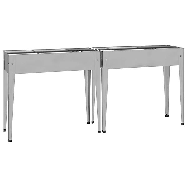 vidaXL Pflanzkübel 2 Stk Verzinkter Stahl 3154236 günstig online kaufen