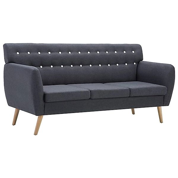 vidaXL 3-Sitzer-Sofa Stoff 172x70x82 cm Dunkelgrau günstig online kaufen