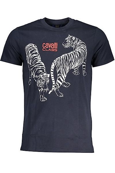 Cavalli Class T-Shirt Stylishes Kurzarm-Herren-T-Shirt in Blau mit günstig online kaufen