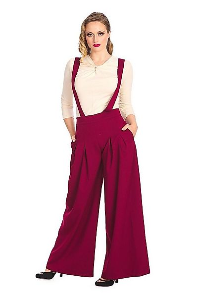 Banned Marlene-Hose Palazzo Diamond Burgunder Vintage Trouser abnehmbare Ho günstig online kaufen