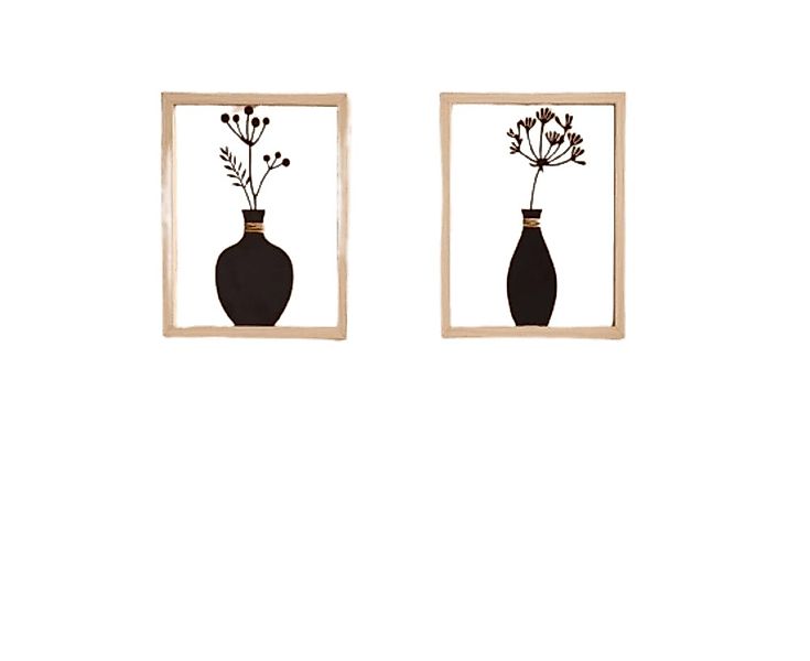 Home-trends24.de Wanddekoobjekt Vase Metall Wandbild Wand günstig online kaufen