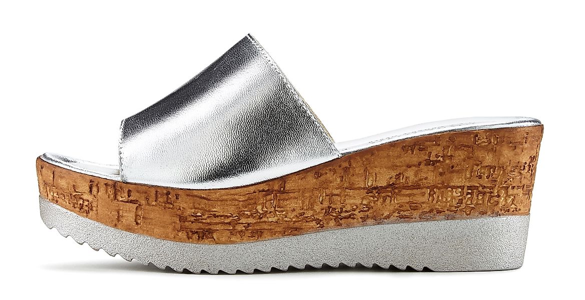LASCANA Pantolette "Sommerschuh,", Mule, Sandale, offener Schuh aus Leder m günstig online kaufen