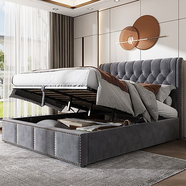 STILVORA Polsterbett 140x200 Bettgestell Funktionsbett Jugendbett günstig online kaufen