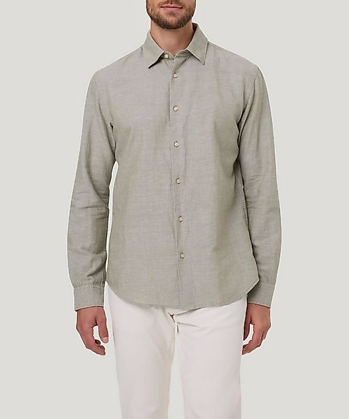 Pierre Cardin Langarmhemd TW 106 mit Leinenstruktur günstig online kaufen