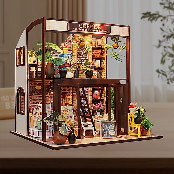 REDOM 3D-Puzzle DIY Miniaturhaus mit LED-Licht günstig online kaufen