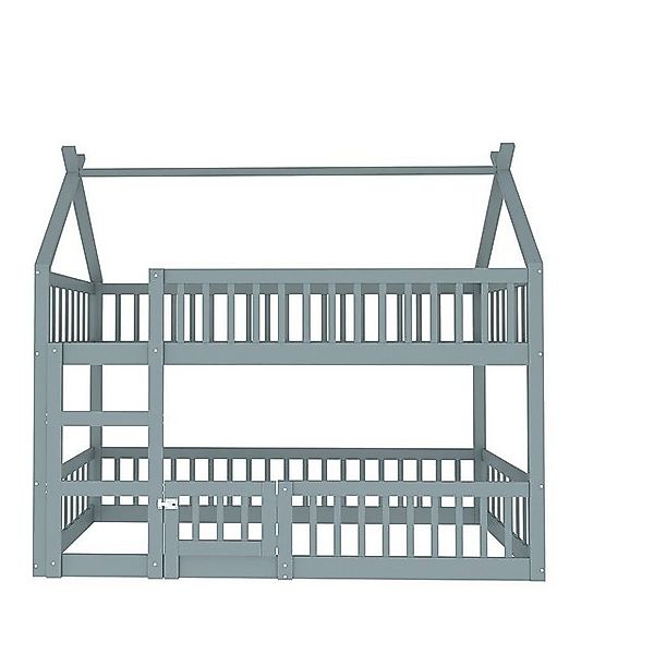 Sweiko Etagenbett Kinder-Familienbett mit Treppe, (Loft Design, Massivholz- günstig online kaufen