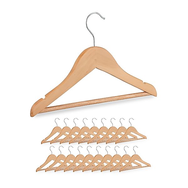 relaxdays Kleiderbügel Kinderkleiderbügel aus Holz im günstig online kaufen