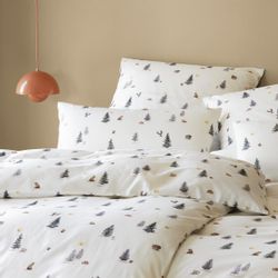 Elegante Bettwäsche Winterwald, Flanell, 1 teilig günstig online kaufen