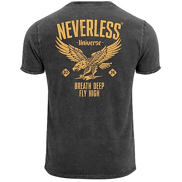 Neverless Print-Shirt Herren Vintage T-Shirt Backprint Adler Abenteuer Outd günstig online kaufen