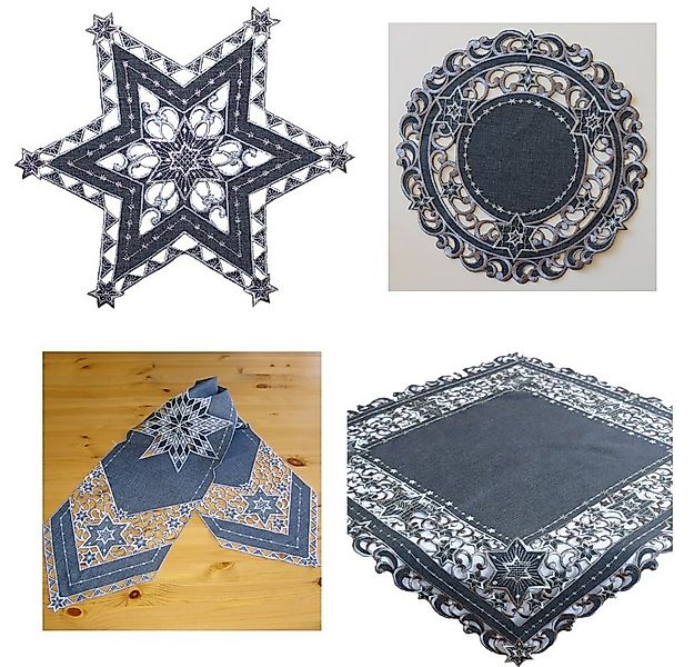 matches21 HOME & HOBBY Tischdecke Tischdeckchen SELINA Stern Cutout Stick d günstig online kaufen