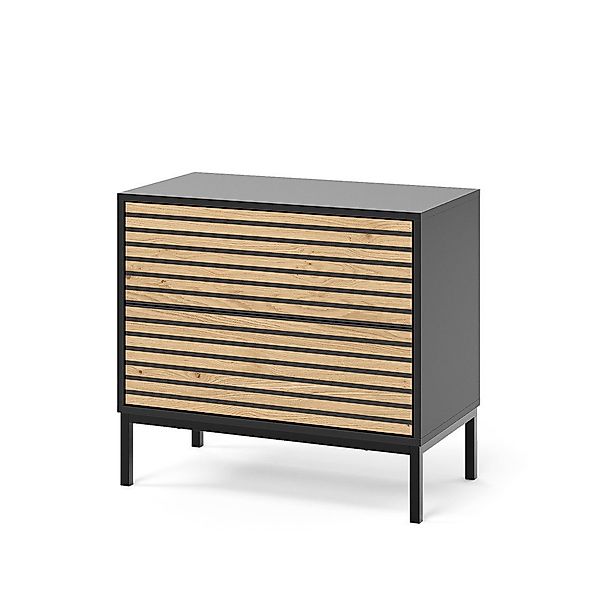 Vicco Nachtschrank Eliza, Schwarz/Eiche, 66 x günstig online kaufen
