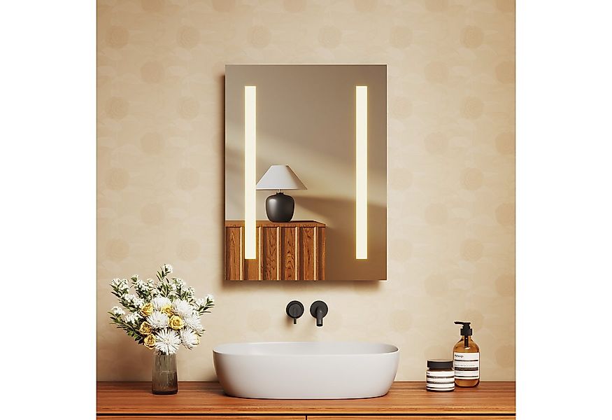 EMKE Badspiegel Wandschalter LED Wandspiegel mit Beleuchtung Modell 01 (Dru günstig online kaufen