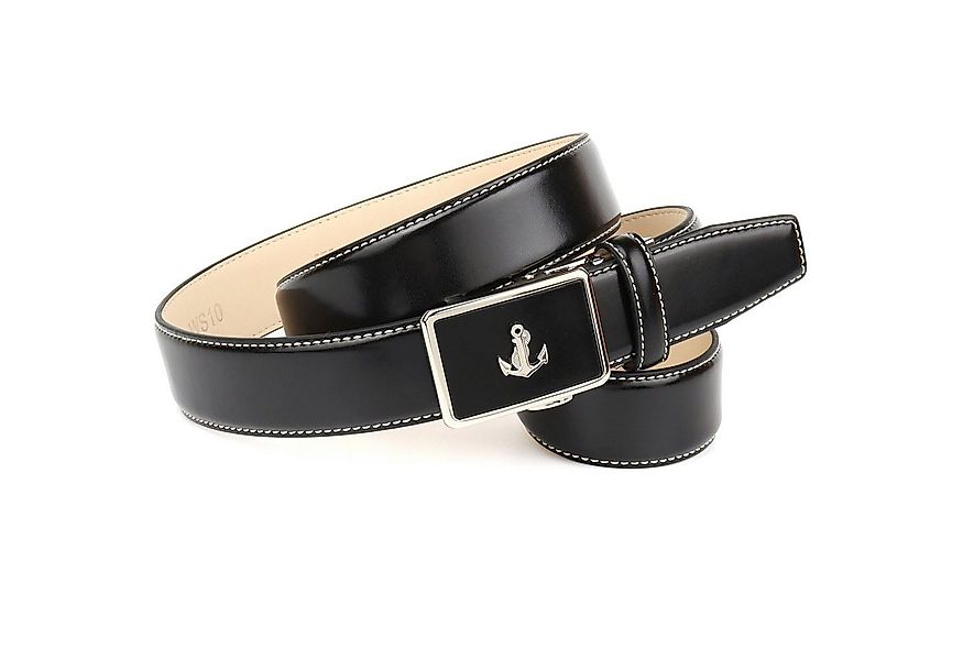 Anthoni Crown Ledergürtel Ledergürtel mit Ankerlogo günstig online kaufen